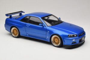 Nissan Skyline GT-R R34 V-Spec II Azul Metalizado BBS Llantas KK-Scale 1:12 KKDC120211-2 Metal - imagen 6 de 8