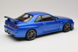 Nissan Skyline GT-R R34 V-Spec II Azul Metalizado OEM Llantas KK-Scale 1:12 KKDC120211-1 Metal - imagen 3 de 8