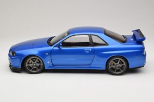 Nissan Skyline GT-R R34 V-Spec II Azul Metalizado OEM Llantas KK-Scale 1:12 KKDC120211-1 Metal - imagen 4 de 8