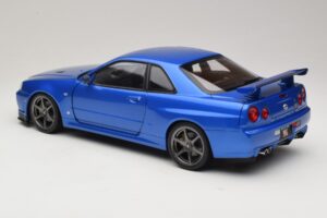 Nissan Skyline GT-R R34 V-Spec II Azul Metalizado OEM Llantas KK-Scale 1:12 KKDC120211-1 Metal - imagen 7 de 8