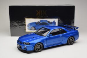 Nissan Skyline GT-R R34 V-Spec II Azul Metalizado OEM Llantas KK-Scale 1:12 KKDC120211-1 Metal - imagen 8 de 8