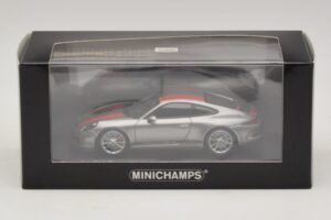 Porsche 911 991.1 R Plata Con Rayas Naranjas Minichamps 1:43 410066222 Metal - imagen 5 de 5