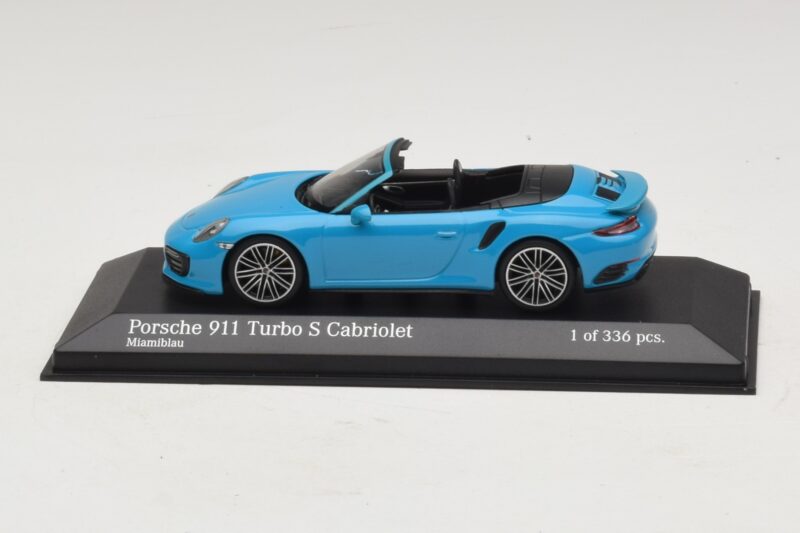 Porsche 911 991.1 Turbo S Descapotable Azul Minichamps 1:43 410067182 Metal