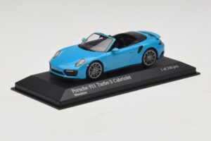 Porsche 911 991.1 Turbo S Descapotable Azul Minichamps 1:43 410067182 Metal - imagen 2 de 5