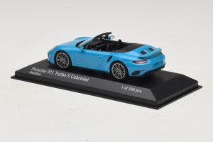 Porsche 911 991.1 Turbo S Descapotable Azul Minichamps 1:43 410067182 Metal - imagen 3 de 5