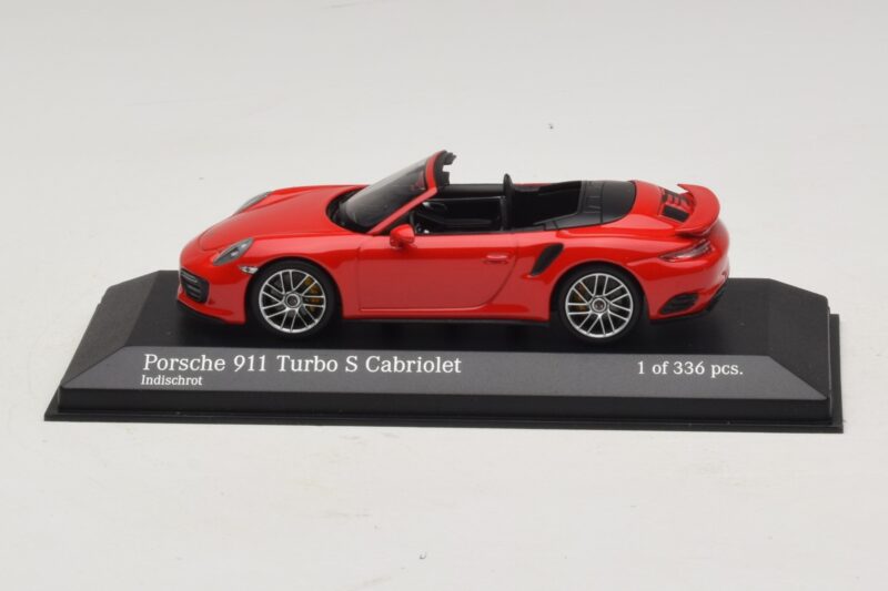 Porsche 911 991.1 Turbo S Descapotable Rojo Minichamps 1:43 410067180 Metal