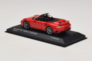 Porsche 911 991.1 Turbo S Descapotable Rojo Minichamps 1:43 410067180 Metal - imagen 3 de 5