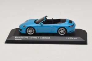 Porsche 911 991.2 Carrera 4 Descapotable Azul Minichamps 1:43 410067232 Metal