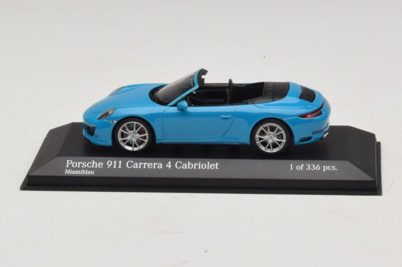 Porsche 911 991.2 Carrera 4 Descapotable Azul Minichamps 1:43 410067232 Metal