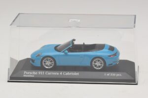 Porsche 911 991.2 Carrera 4 Descapotable Azul Minichamps 1:43 410067232 Metal - imagen 4 de 5