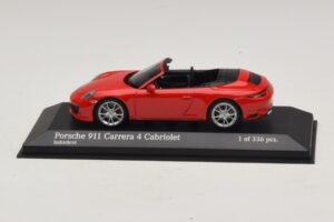 Porsche 911 991.2 Carrera 4 Descapotable Rojo Minichamps 1:43 410067230 Metal