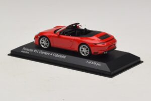 Porsche 911 991.2 Carrera 4 Descapotable Rojo Minichamps 1:43 410067230 Metal - imagen 3 de 5