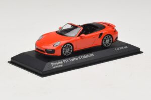 Porsche 911 991 Turbo S Descapotable Naranja Minichamps 1:43 410067181 Metal - imagen 2 de 5