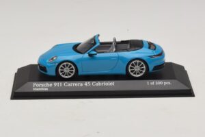 Porsche 911 992 Carrera 4S Descapotable Azul Minichamps 1:43 410069332 Metal