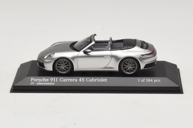 Porsche 911 992 Carrera 4S Descapotable Plata Minichamps 1:43 410069330 Metal