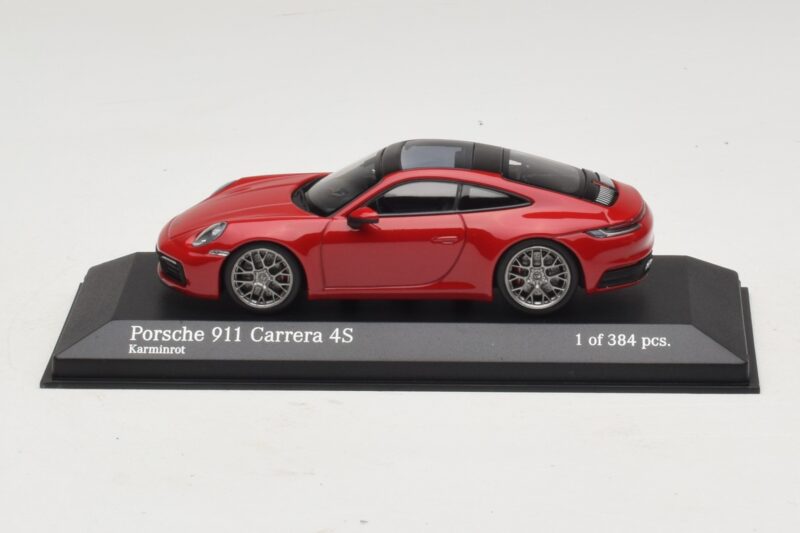 Porsche 911 992 Carrera 4S Rojo Minichamps 1:43 410069321 Metal