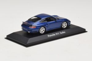 Porsche 911 996 Turbo Blue Metallic Maxichamps 1:43 940069301 Metal - imagen 2 de 5