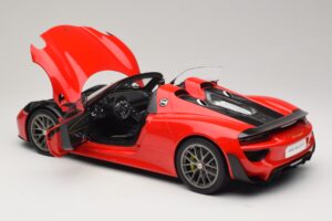 Porsche 918 Spyder Weissach Package Guards Red AUTOart 1:12 12122 Metal - imagen 5 de 8