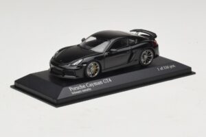 Porsche Cayman GT4 981 Black Metallic Minichamps 1:43 410066121 Metal - imagen 2 de 5