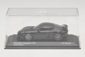 Porsche Cayman GT4 981 Black Metallic Minichamps 1:43 410066121 Metal - imagen 4 de 5