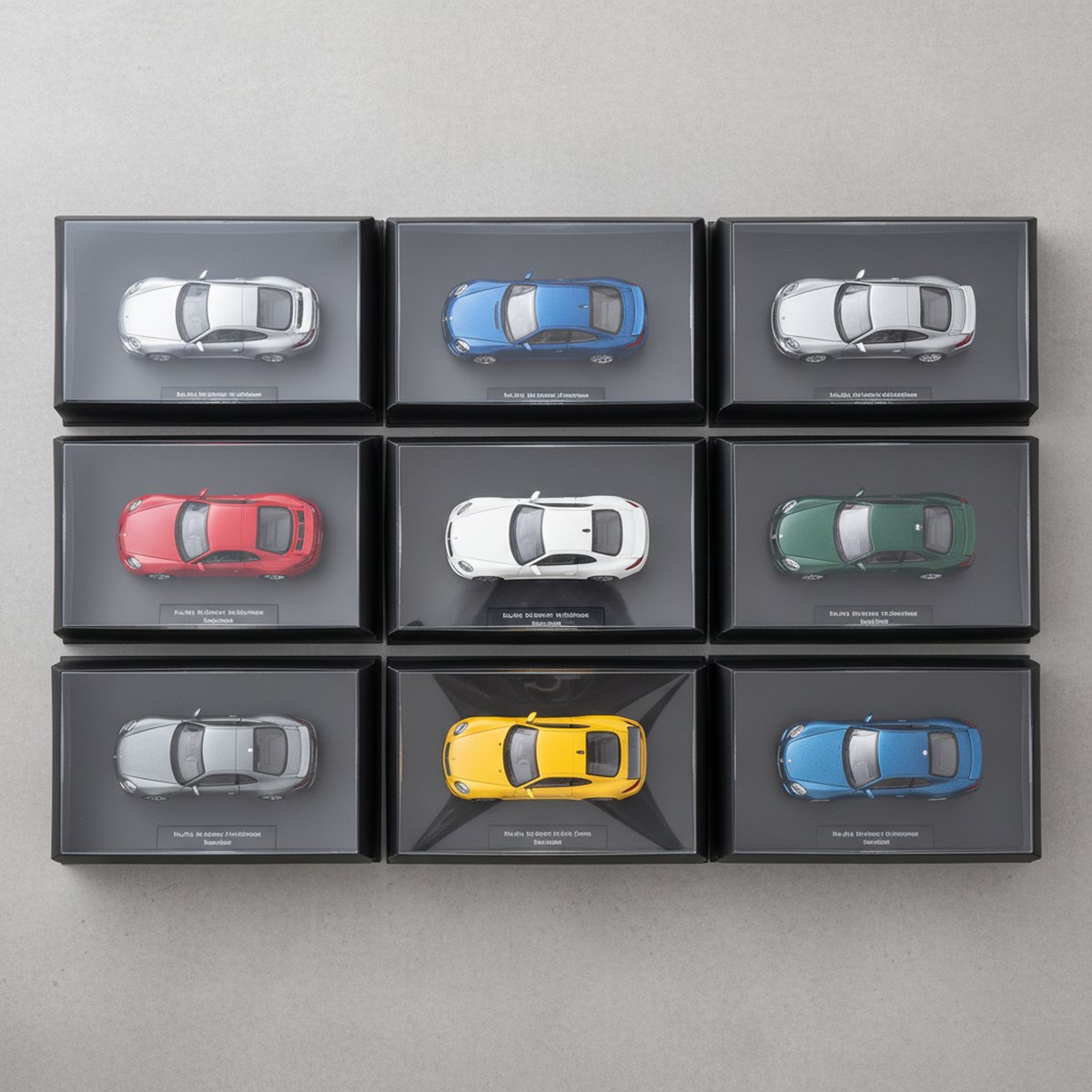 Conjunto de coches diecast 1:18 en caja de varios fabricantes